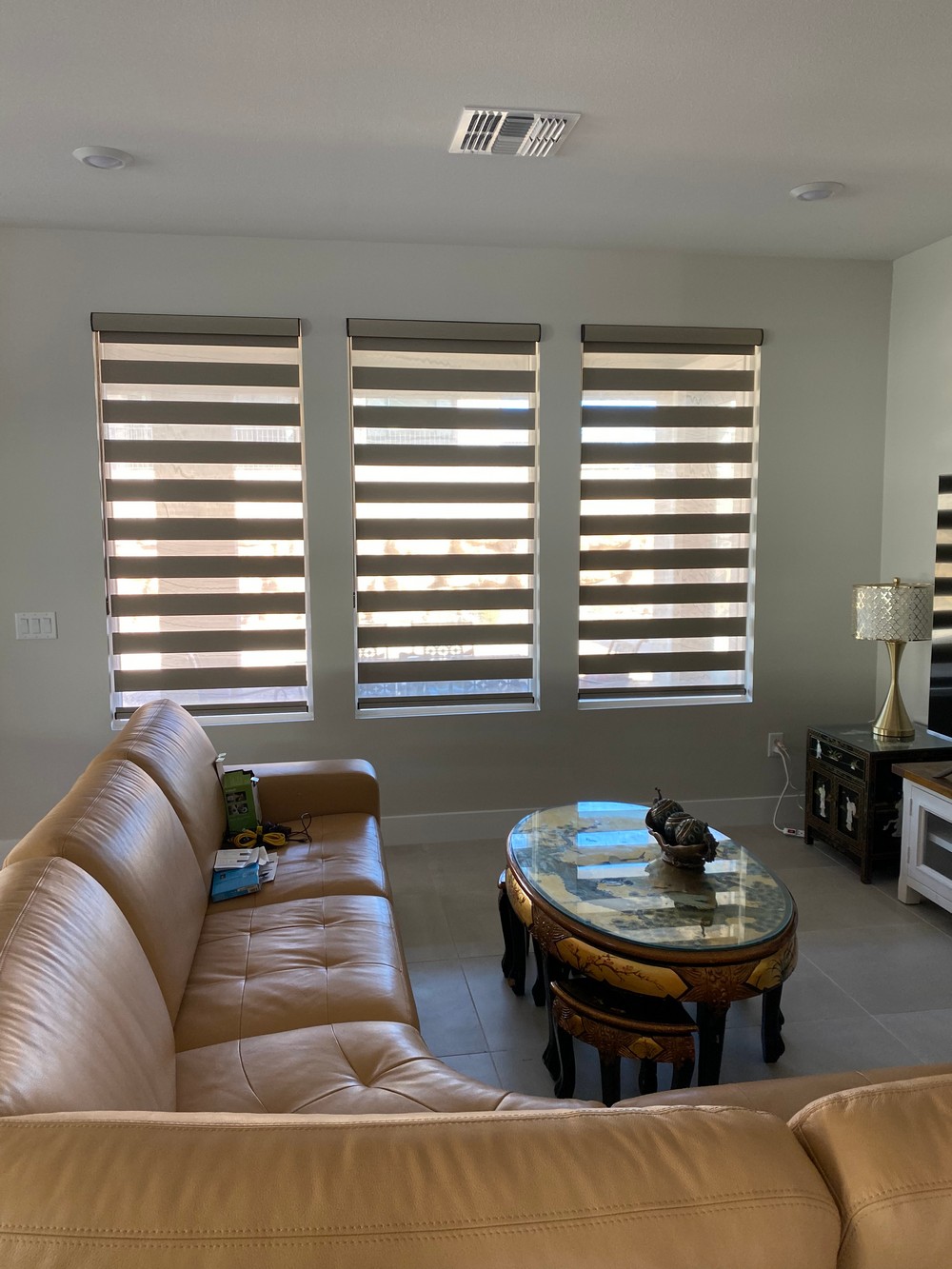 Dual Shades by Alta and a SmartDrape by Norman on Lake Oasis St in Lake Las Vegas, NV