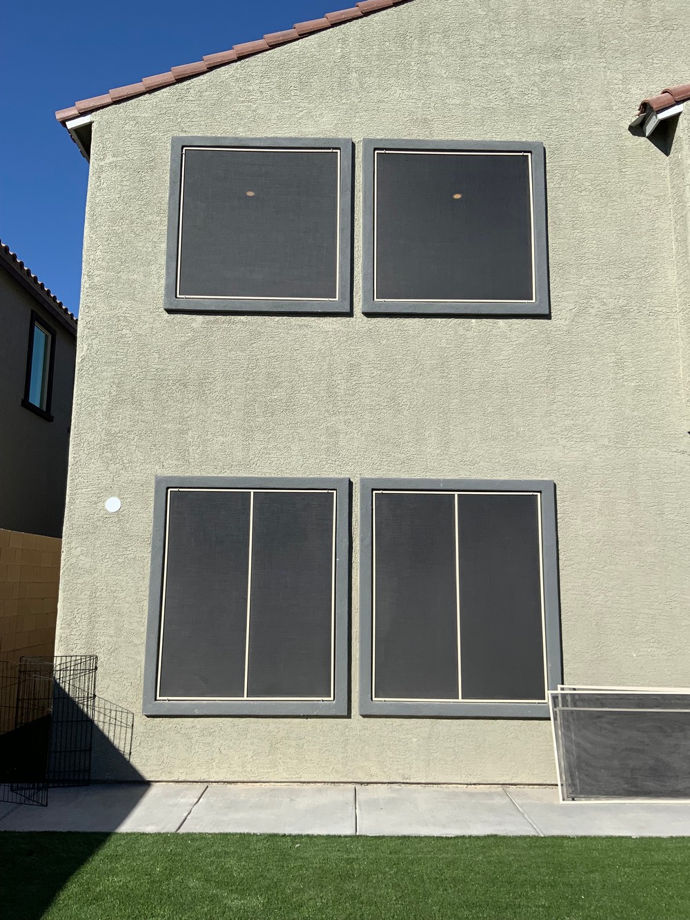 Exterior Solar Screens Project on Birch Knoll Ave in Las Vegas, NV